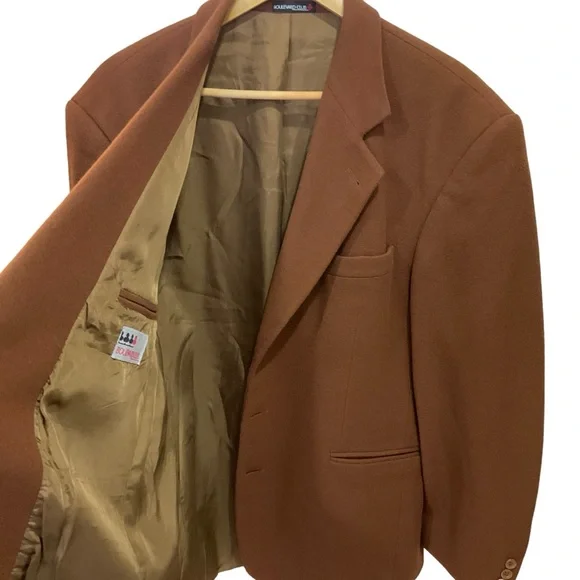 Vintage Boulevard Club Men’s Blazer Brown Sports Coat Wool Cashmere Size… - Picture 6 of 16